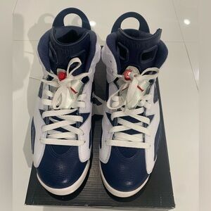 Nike Air Jordan 6 Retro Olympic 2012 Size 8.5 384664-130 Blue White Red OG